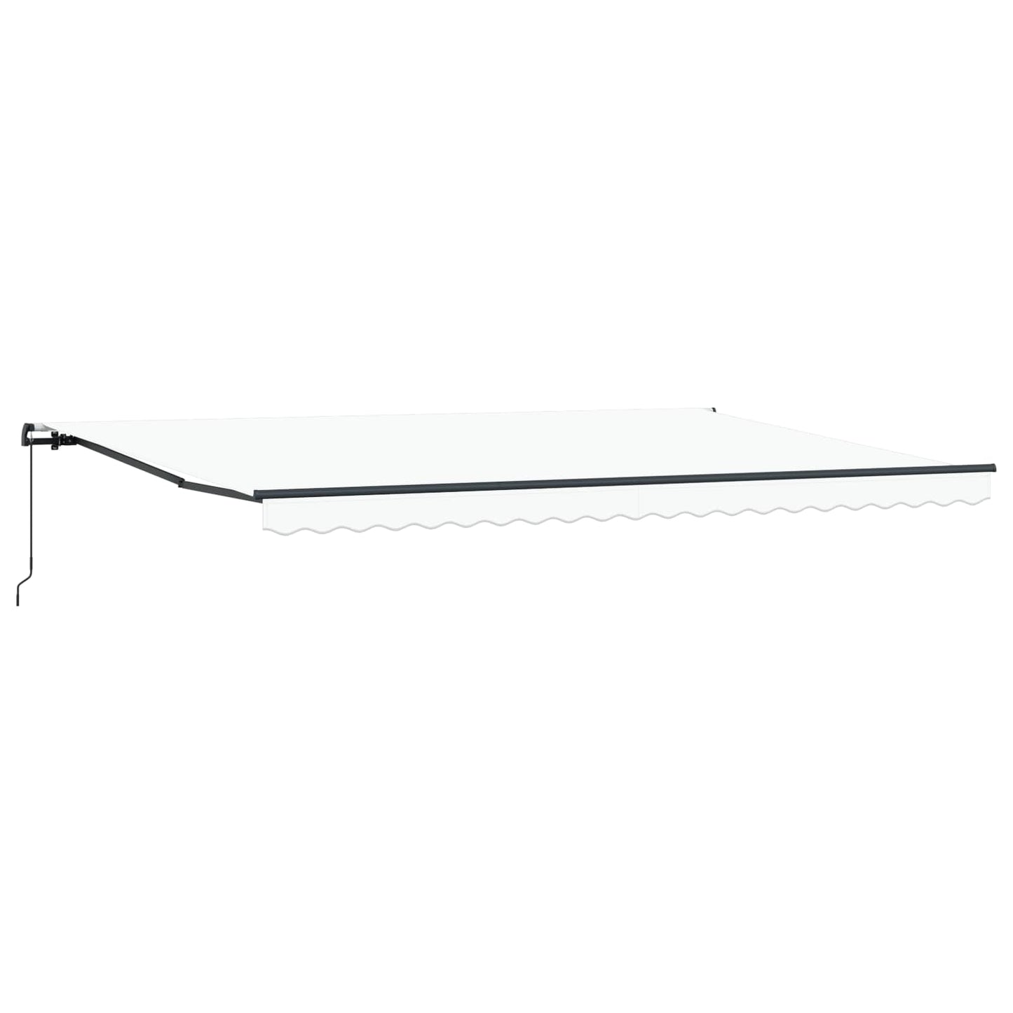 Retractable Awning White 500 x 350 cm Polyester and Aluminium
