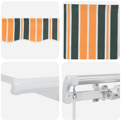 Retractable Awning Manual Multicolour 500 x 350 cm
