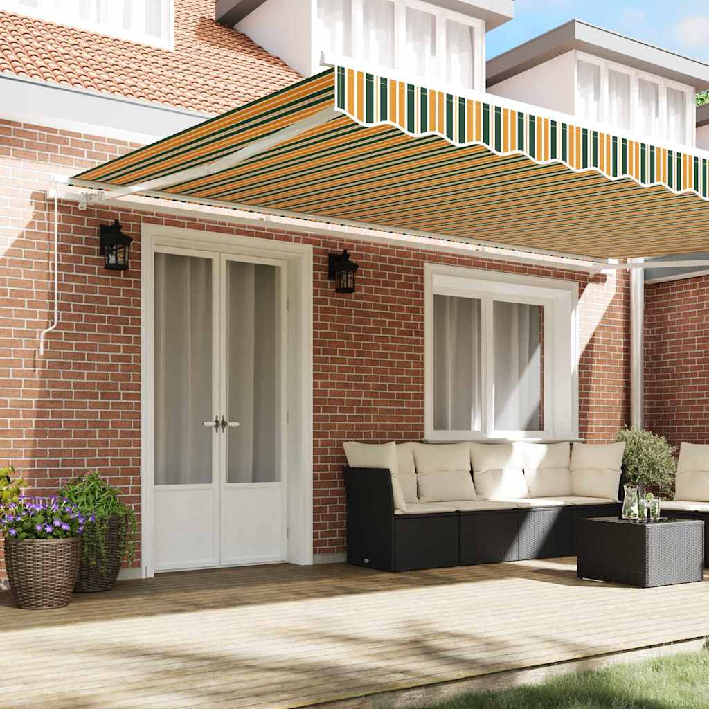 Retractable Awning Manual Multicolour 500 x 350 cm