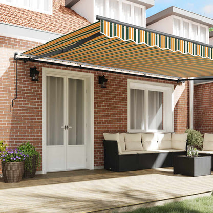 Retractable Awning Green and yellow 500 x 350 cm