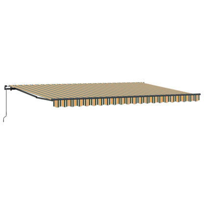 Retractable Awning Green and yellow 500 x 350 cm