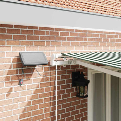 Retractable Awning Green and White 500 x 350 cm