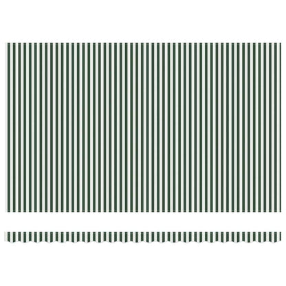 Retractable Awning Green and White 500 x 350 cm