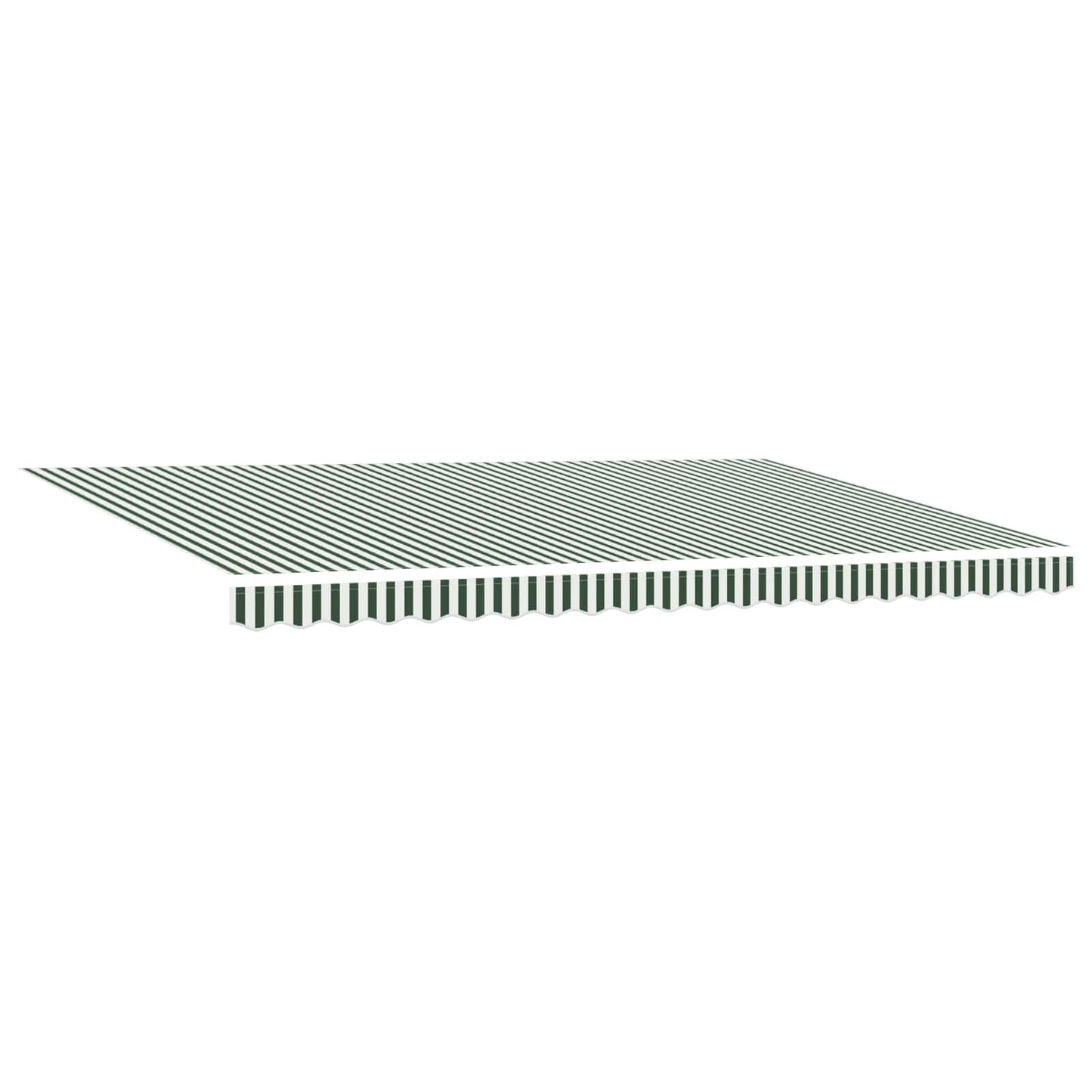 Retractable Awning Green and White 500 x 350 cm