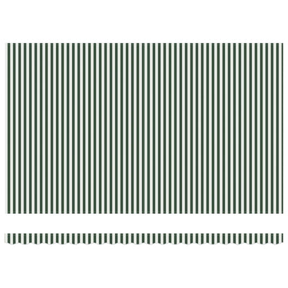 Retractable Awning Green and White 500 x 350 cm