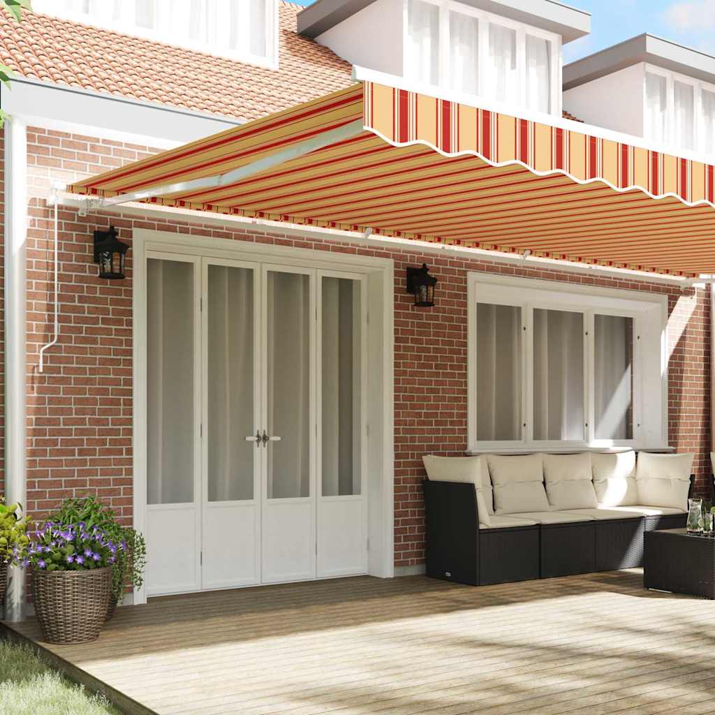 Retractable Awning Yellow and Orange 600 x 300 cm