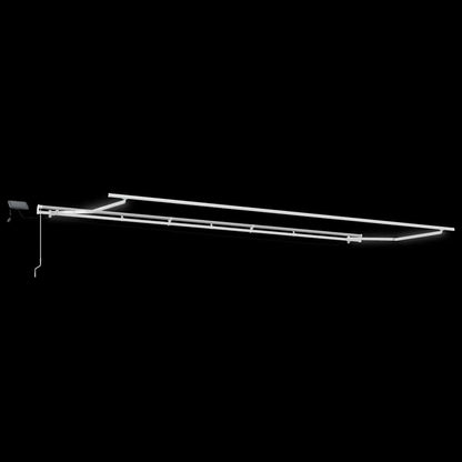 Retractable Awning Red and White 600 x 300 cm Fabric and Steel