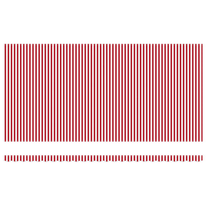 Retractable Awning Red and White 600 x 300 cm