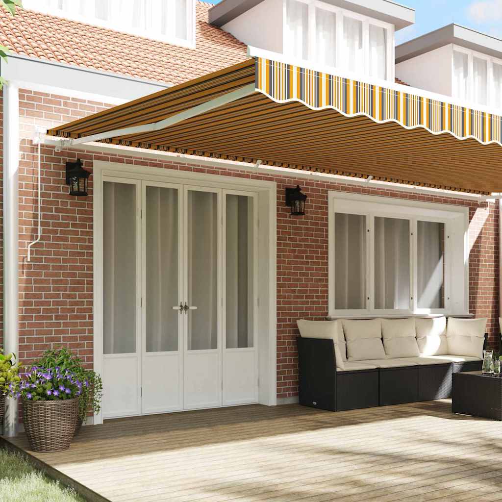 Retractable Awning Retractable Manual Multicolour 600 x 300 cm