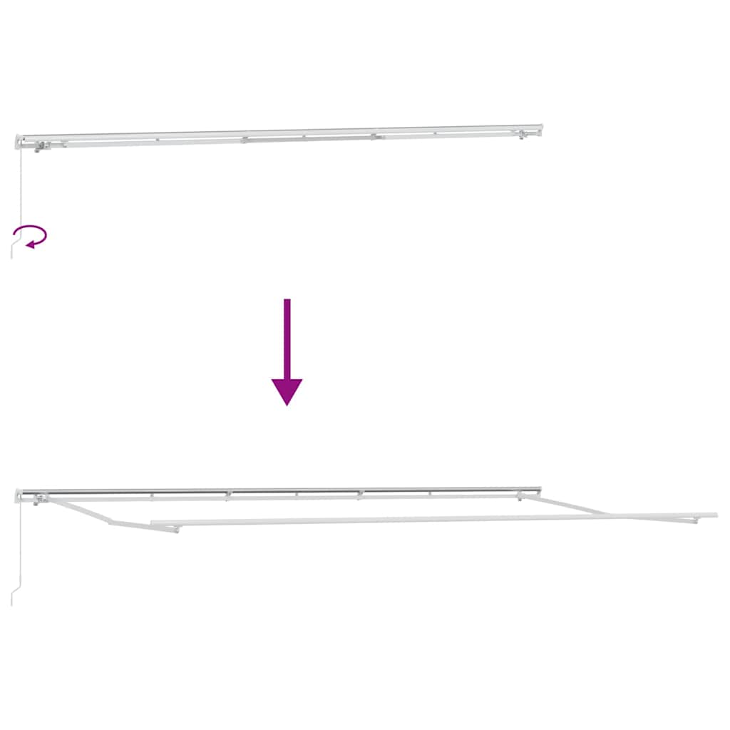 Retractable Awning Retractable Manual Multicolour 600 x 300 cm