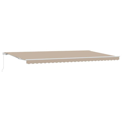 Retractable Awning Beige 600 x 300 cm Polyester and Aluminium