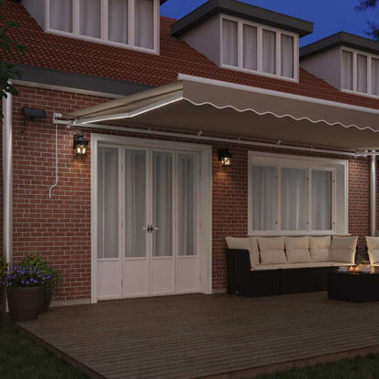 Retractable Awning Beige 600 x 300 cm Fabric and Aluminium
