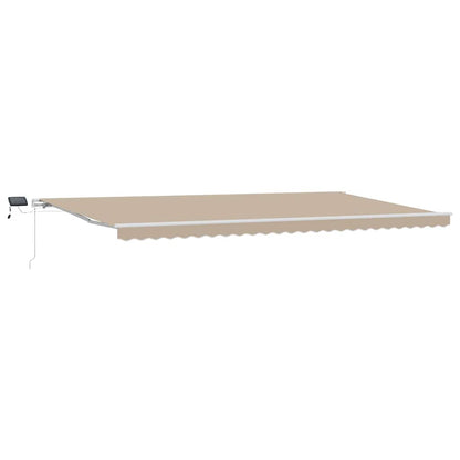 Retractable Awning Beige 600 x 300 cm Fabric and Aluminium