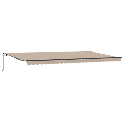 Retractable Awning Beige 600 x 300 cm Polyester and Steel