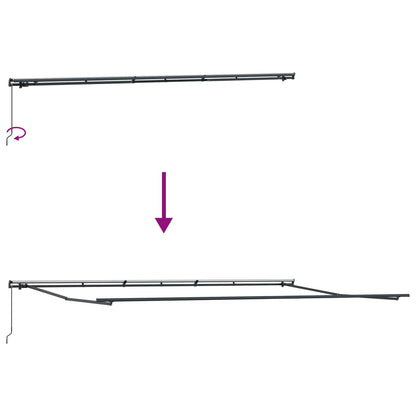 Retractable Awning Beige 600 x 300 cm Polyester and Steel
