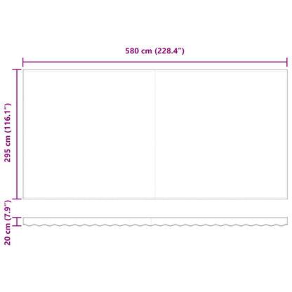 Retractable Awning Beige 600 x 300 cm Polyester and Steel