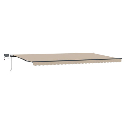 Retractable Awning Beige 600 x 300 cm Fabric and Aluminium
