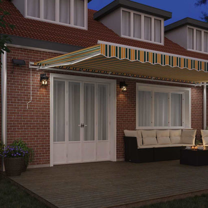 Retractable Awning Green and yellow 600 x 300 cm