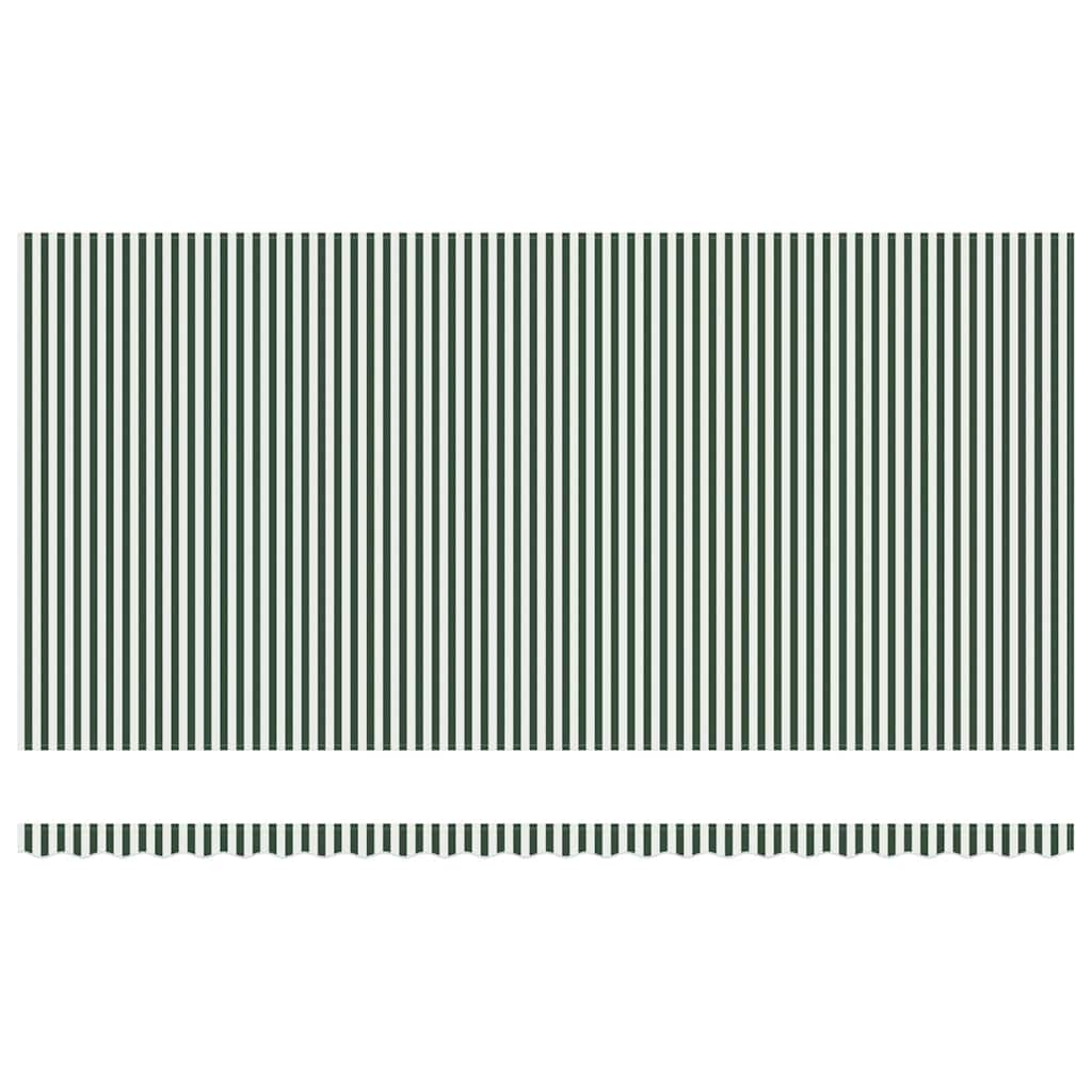 Retractable Awning Retractable Green and White 600 x 300 cm