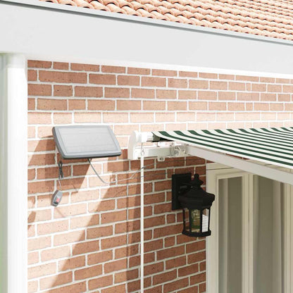 Retractable Awning Green and White 600 x 300 cm