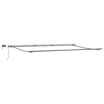Retractable Awning Manual Green and white 600 x 300 cm Fabric