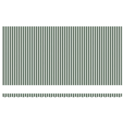 Retractable Awning Manual Green and white 600 x 300 cm Fabric