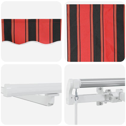 Retractable Awning Manual Orange and brown 600 x 350 cm