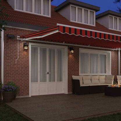 Retractable Awning Manual Orange and brown 600 x 350 cm