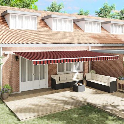 Retractable Awning Manual Orange and brown 600 x 350 cm