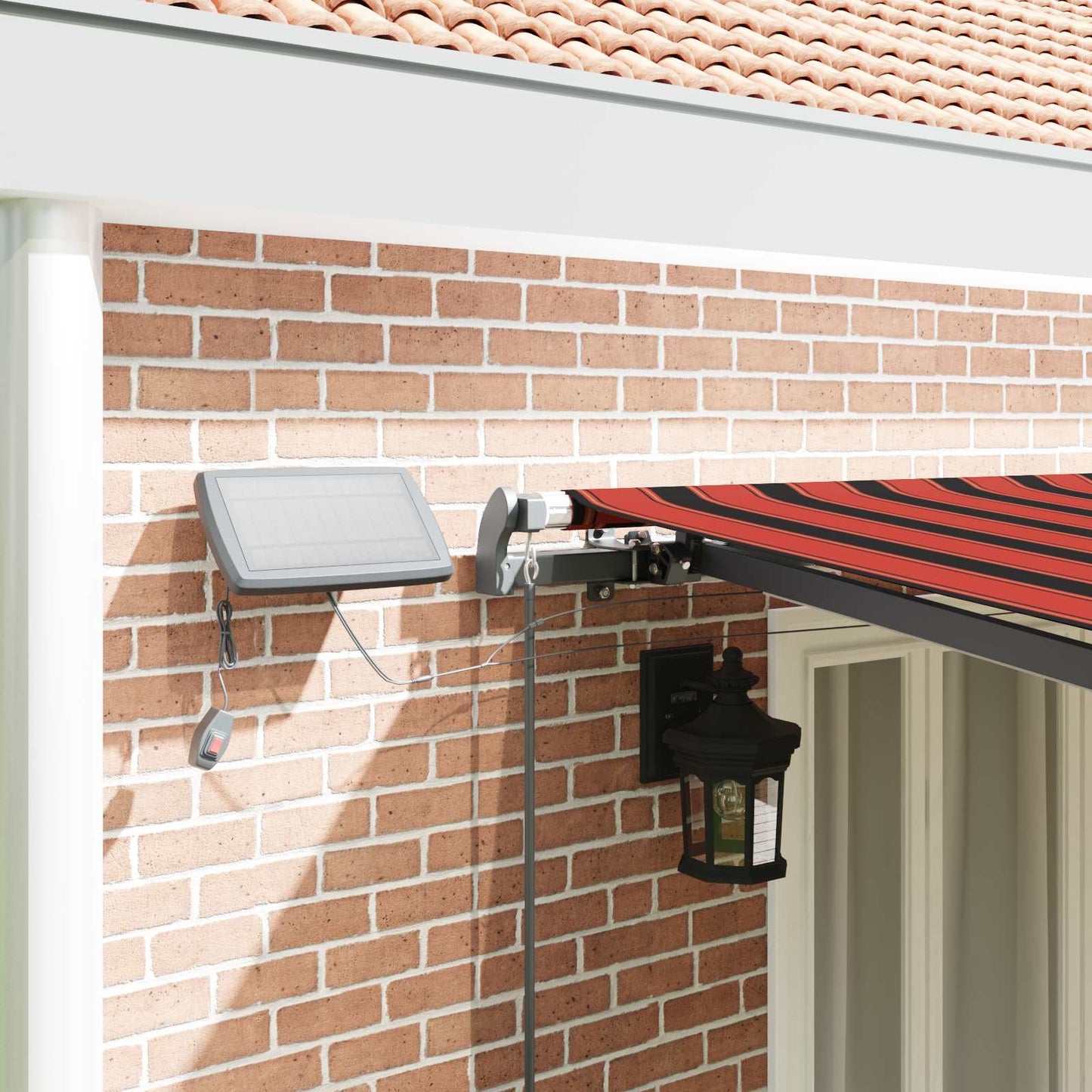 Retractable Awning Manual Orange and brown 600 x 350 cm Fabric