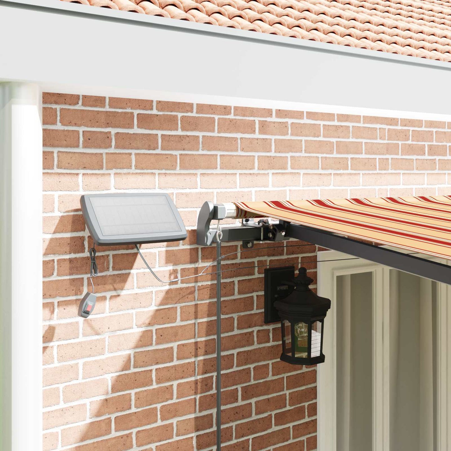 Retractable Awning Yellow and orange 600 x 350 cm Fabric
