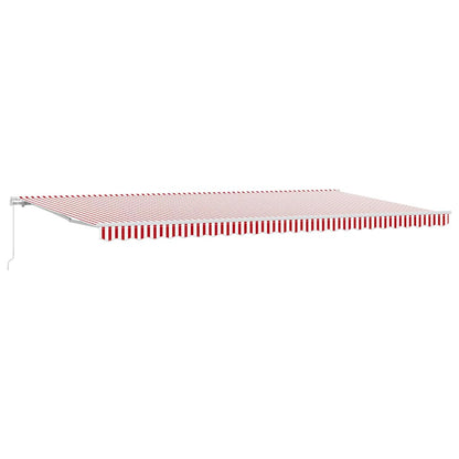 Retractable Awning Retractable Red and White 600 x 350 cm