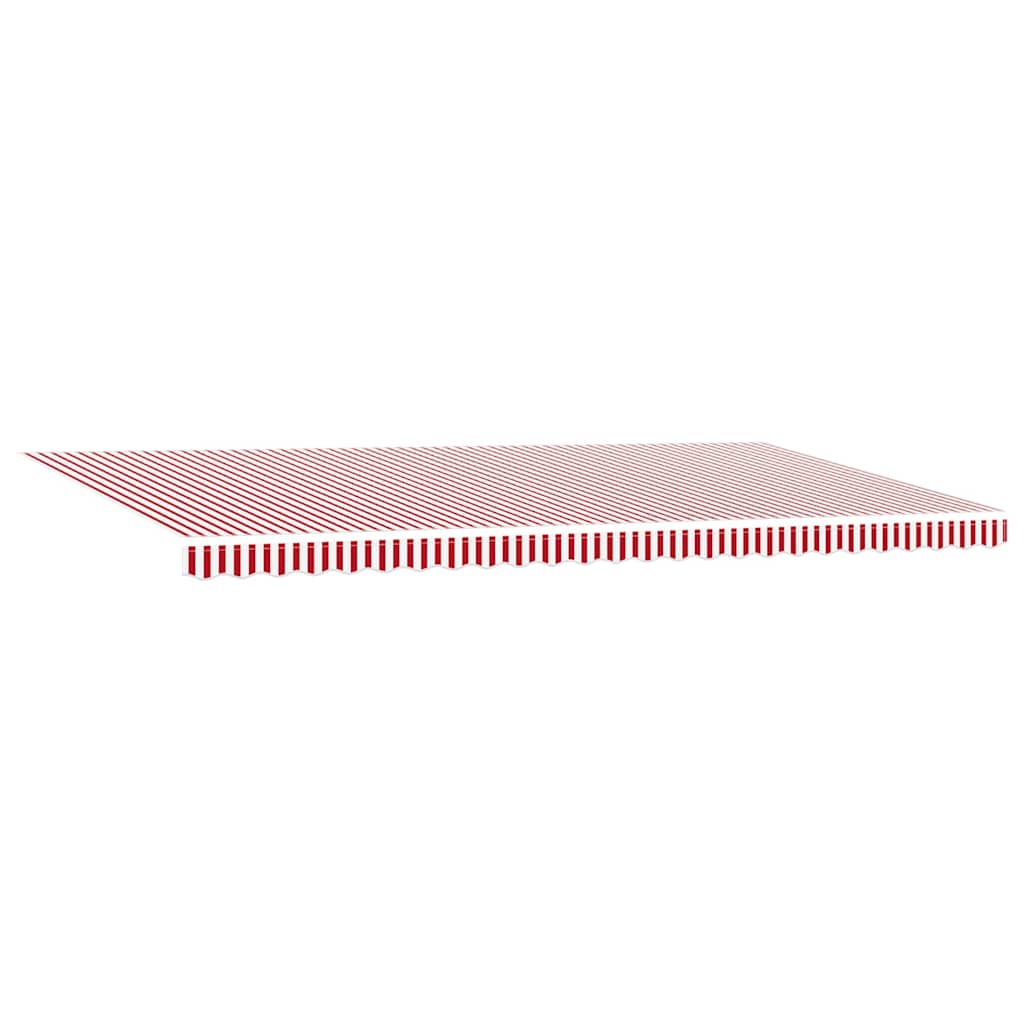 Retractable Awning Red and White 600 x 350 cm Fabric and Steel