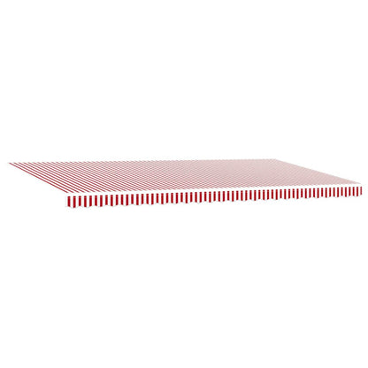Retractable Awning Red and White 600 x 350 cm Fabric and Steel