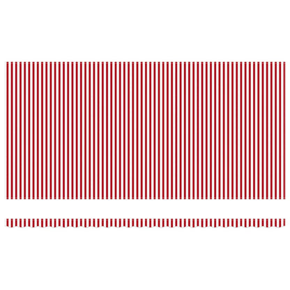 Retractable Awning Red and White 600 x 350 cm Fabric and Steel