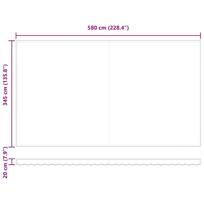 Retractable Awning Retractable Manual Multicolour 600 x 350 cm