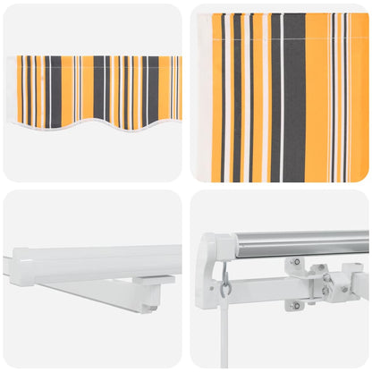 Retractable Awning Multicolour 600 x 350 cm Fabric and Steel