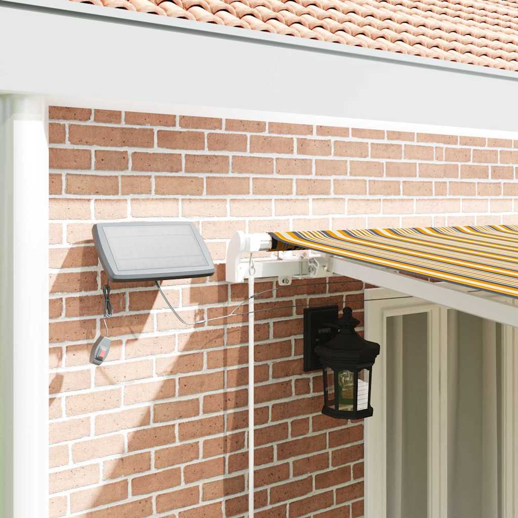 Retractable Awning Multicolour 600 x 350 cm Fabric and Steel