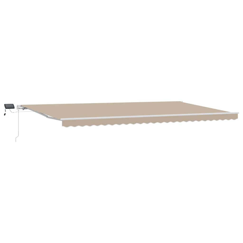 Retractable Awning Beige 600 x 350 cm Fabric and Aluminium