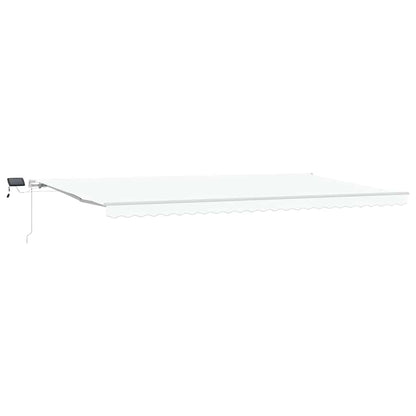 Retractable Awning White 600 x 350 cm Fabric and Aluminium