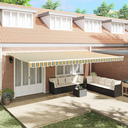 Retractable Awning Retractable Manual Multicolour 600 x 350 cm