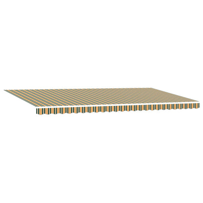 Retractable Awning Green and yellow 600 x 350 cm Fabric