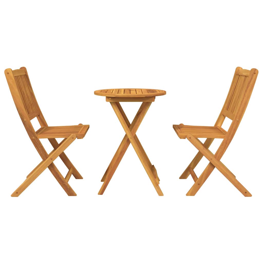 Garden Bistro Set 3 pcs Brown Solid Acacia Wood