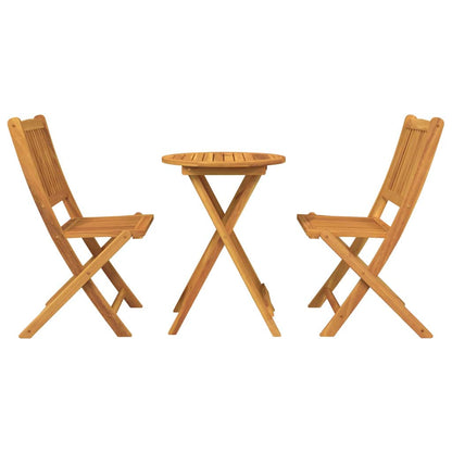 Garden Bistro Set 3 pcs Brown Solid Acacia Wood