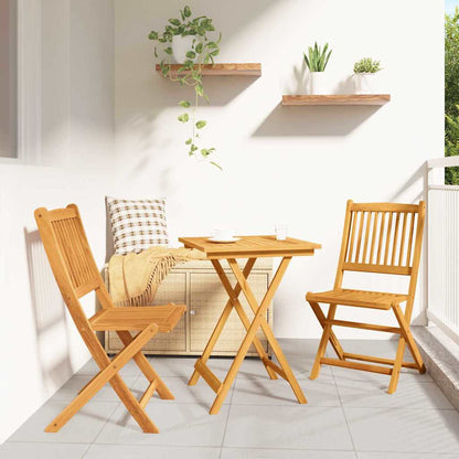 Garden Bistro Set 3 pcs Brown Solid Acacia Wood
