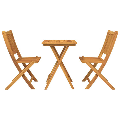 Garden Bistro Set 3 pcs Brown Solid Acacia Wood