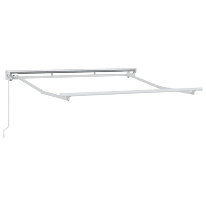 Awning Frame Manual Adjustable White 2.5 x 2 m Steel
