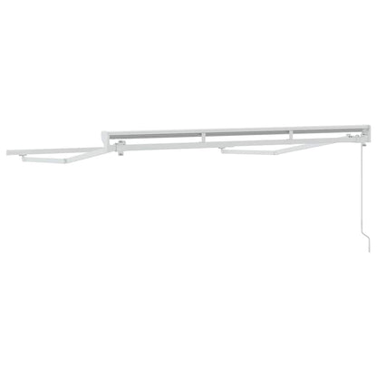 Awning Frame Manual Adjustable White 2.5 x 2 m Steel