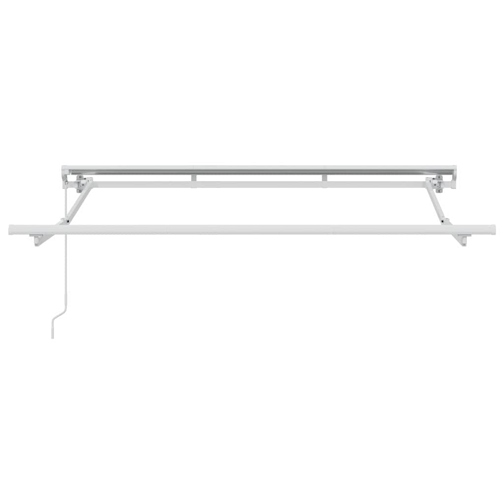 Awning Frame Manual Adjustable White 2.5 x 2 m Steel