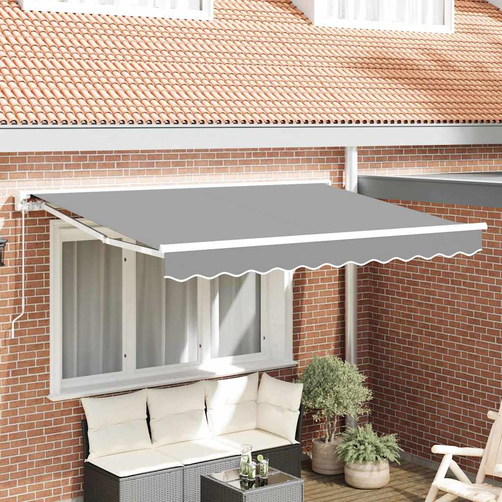 Awning Frame Manual Adjustable White 3 x 2 m Steel